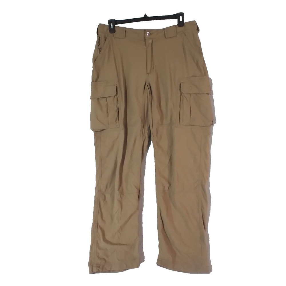 Duluth Trading Co Cargo Pants Men XL Brown Comfort Waist Nylon Straight Outdoor